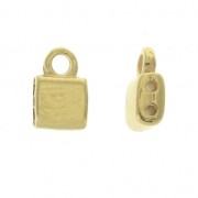 Cymbal Bead Endings - Terminator for Tila Beads 7x5 mm Piper Fine Gold plated x1