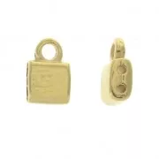 Cymbal Bead Endings - Terminator for Tila Beads 7x5 mm Piper Fine Gold plated x1