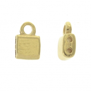 Cymbal Bead Endings - Terminator for Tila Beads 7x5 mm Piper Fine Gold plated x1