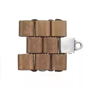 Cymbal Bead Endings - Terminator for Tila Beads 7x5 mm Piper Fine Gold plated x1