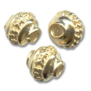 Metal beads fine Gold plated 8mm x5