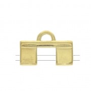 Cymbal Bead Endings - Terminator for Tila Beads 15x10 mm Piperi II Fine Gold plated x1