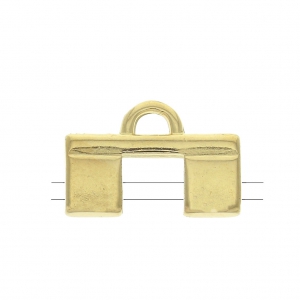 Cymbal Bead Endings - Terminator for Tila Beads 15x10 mm Piperi II Fine Gold plated x1