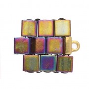 Cymbal Bead Endings - Terminator for Tila Beads 5x4.7mm Soros Fine Gold plated x1