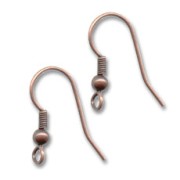Earwires 21mm antique copper tone x6|raw }}