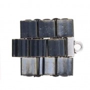 Cymbal Bead Endings - Terminator for Tila Beads 5x4.7mm Soros Ant Silver Tone x1