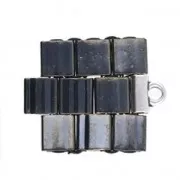 Cymbal Bead Endings - Terminator for Tila Beads 5x4.7mm Soros Ant Silver Tone x1