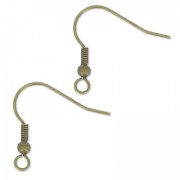 Earwires 21mm bronze tone x6|raw }}