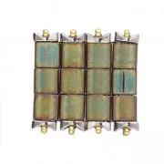 Cymbal Side Bead - Metal bead for Tila Beads 2.5x5 mm Tourkou Ant Silver Tone x1