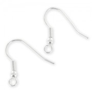 Earwires 21mm old silver x6