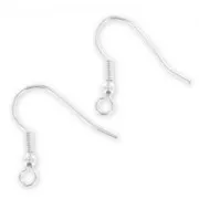 Earwires 21mm old silver x6
