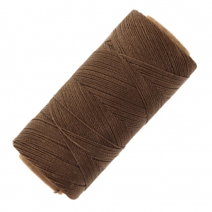 Linhasita waxed thread spool for micro macramé 0.5 mm - Caramel Brown (362) x335m