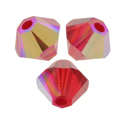 PureCrystal 5328 Crystal Bicones 3mm Light Siam AB x50