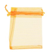 Mini Organza pouches 100x120mm Orange x20