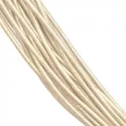 Leather cord 3mm Metallic Cream x 1m