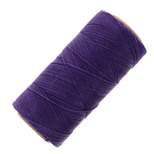 Linhasita waxed thread spool for micro macramé 0.75 mm - Dark Purple (369) x228m
