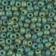 Miyuki Seed beads 8/0 411FR - Opaque Green Mat AB|raw }}