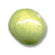 Ceramics bead 15mm Iridescent Light Green