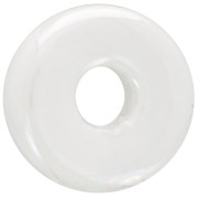 Heishi bead ceramic rondelle 15 mm White iridescent x1
