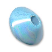 Ceramics bicone 18mm Iridescent Light Blue|raw }}