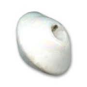 Ceramics bicone 18mm Iridescent White
