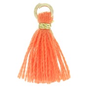 Imitation cotton tassel for DIY jewelry 10 mm red - Golden Jumpring x1
