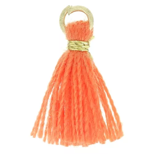 Imitation cotton tassel for DIY jewelry 10 mm red - Golden Jumpring x1
