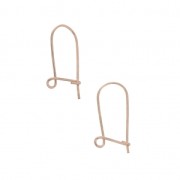 Metal earrings 17 mm Rose Gold Tone x2|raw }}