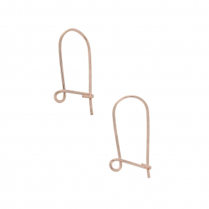 Metal earrings 17 mm Rose Gold Tone x2