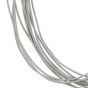 Leather cord 1mm Metallic grey x 3m