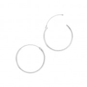 Mini brass Earring hoop 12 mm for DIY jewels creation Fine silver plating x2