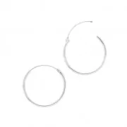 Mini brass Earring hoop 12 mm for DIY jewels creation Fine silver plating x2