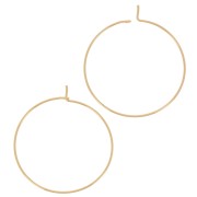 Earring hoops to decorate 30x0.6 mm - Gold Tone x2