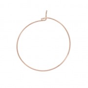Earring hoops to decorate 30x0.6 mm - Rose  Gold Tone x2|raw }}