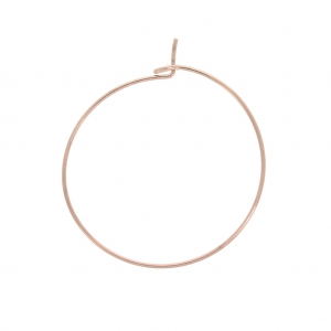Earring hoops to decorate 30x0.6 mm - Rose Gold Tone x2