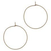 Earring hoops to decorate 30x0.6 mm - Bronze Tone x2|raw }}