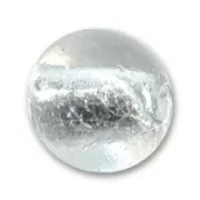Silver foil rounds  12mm Crystal x4