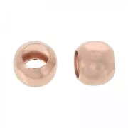 Crimp beads 3 mm Rose Gold tone x100