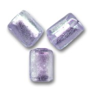 Silver foil cylinders 10x8mm Alexandrite x4