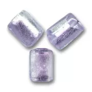 Silver foil cylinders 10x8mm Alexandrite x4