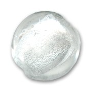 Silver foil flat round 20mm Crystal x1