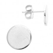 Pad earstuds 10 mm for DIY jewelery creation Silver Tone x2|raw }}