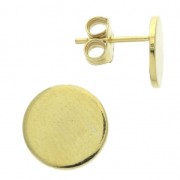 Pad earstuds 10 mm for DIY jewelery creation fine Gold plated x2|raw }}