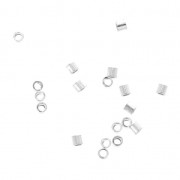 Crimp tubes 1.1x1.2 mm Fine silver plating x100|raw }}