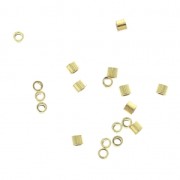 Crimp tubes 1.1x1.2 mm Gilded with fine 24K x100|raw }}