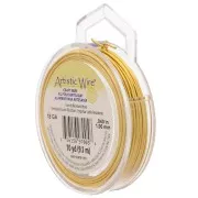 Artistic Wire Brass Wire 1 mm - Raw, Tarnish-Resistant, 9.1 m