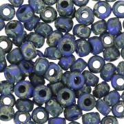 Miyuki Seed beads 6/0 4516 - Opaque Dark Teal Picasso x8g