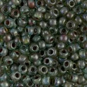 Miyuki Seed beads 6/0 4506 - Transparent Sea Foam Picasso x8g