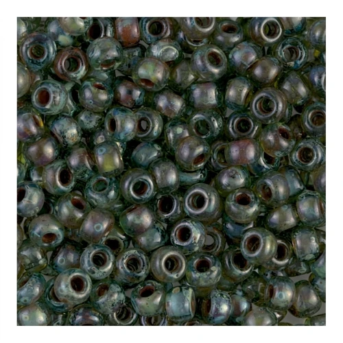 Miyuki Seed beads 6/0 4506 - Transparent Sea Foam Picasso x8g