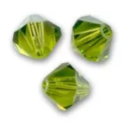 PureCrystal - 5328 Crystal Bicones 2.5mm Olivine x50
